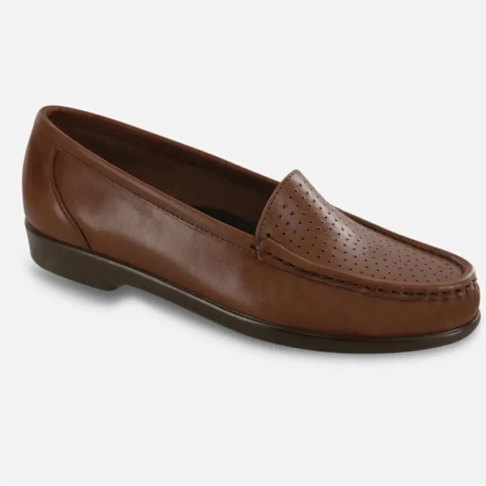 SAS Saavy Leather Loafers in Russet
